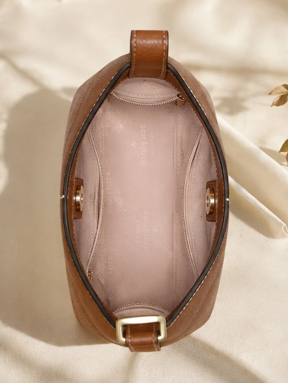 kate spade Brown Pebble Leather Shoulder Bag